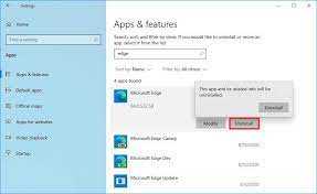 How to uninstall Microsoft Edge from Windows 10