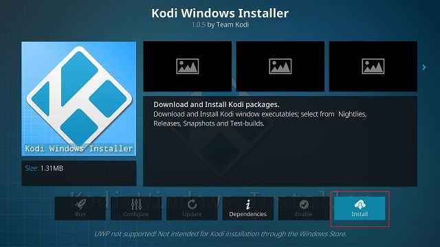 How to update Kodi in Windows 10 and 11