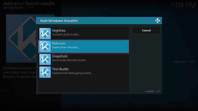 How to update Kodi in Windows 10 and 11