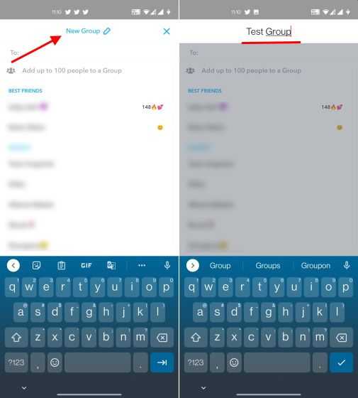 How to create a group on Snapchat