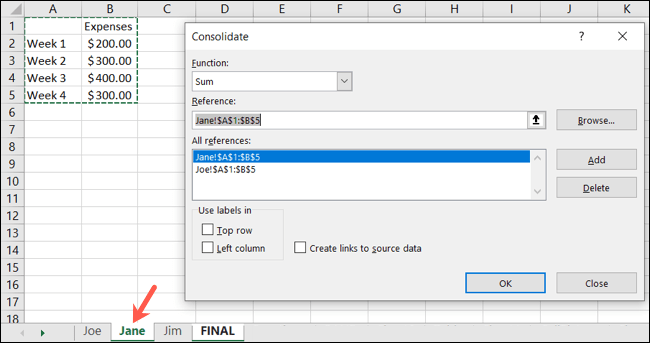 How to Combine Spreadsheet Data in Excel 