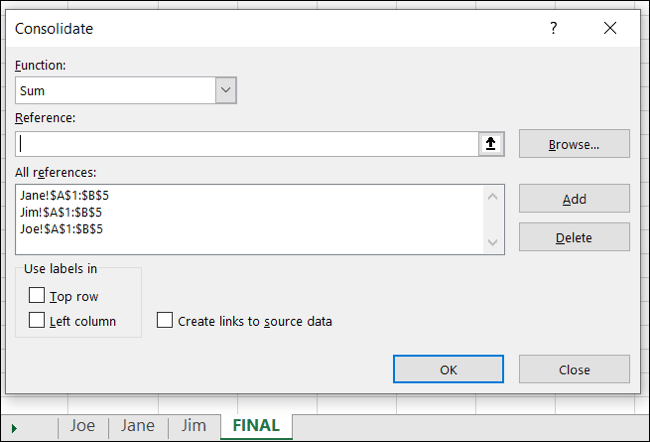 How to Combine Spreadsheet Data in Excel 