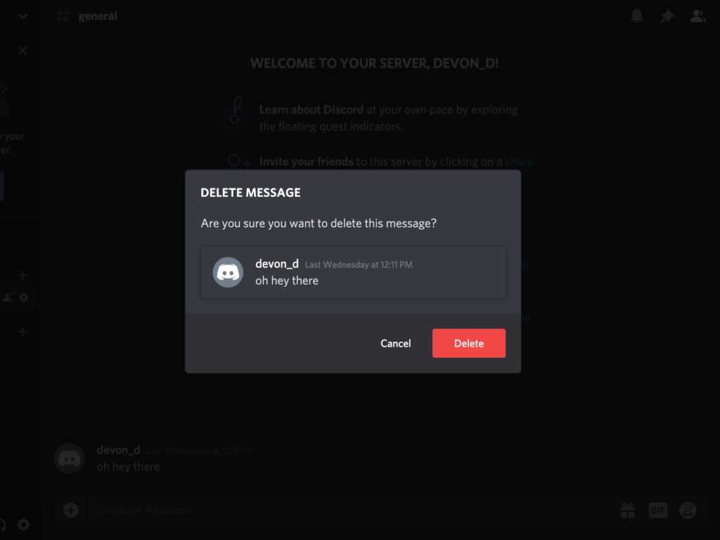How to delete messages on Discord? 