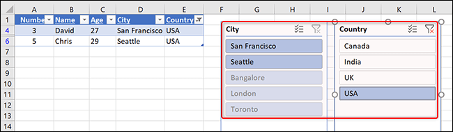 How to create slicers in Microsoft Excel