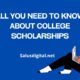 All You Need to Know About College Scholarships